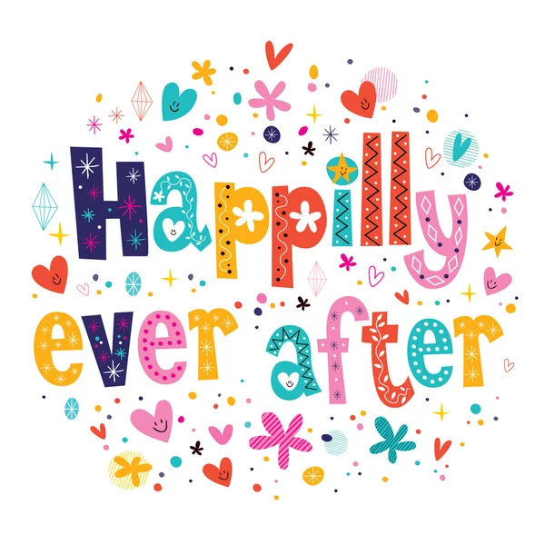 Happily ever after card — Stock Vector