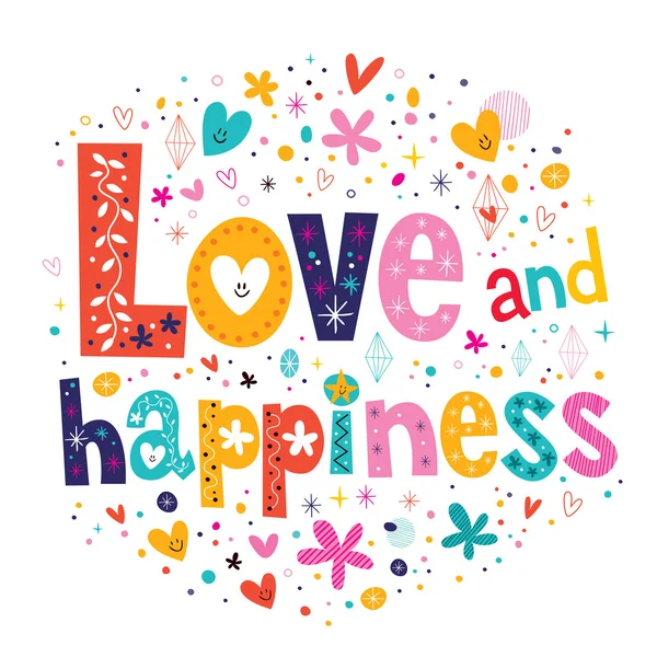 Love and happiness card — Stock Vector