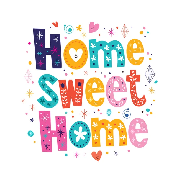 Home Sweet Home Karte — Stockvektor