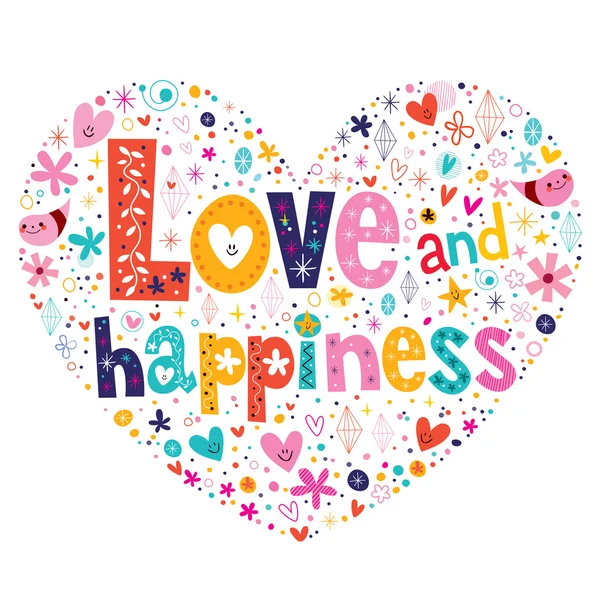 Love and happiness card — Stock Vector