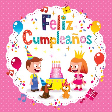 Feliz Cumpleanos kartı