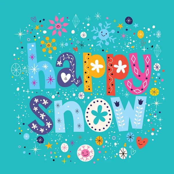 Happy snow card — Stockový vektor