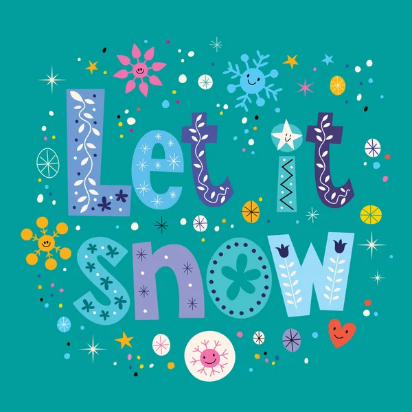 Let it snow card — Stock Vector