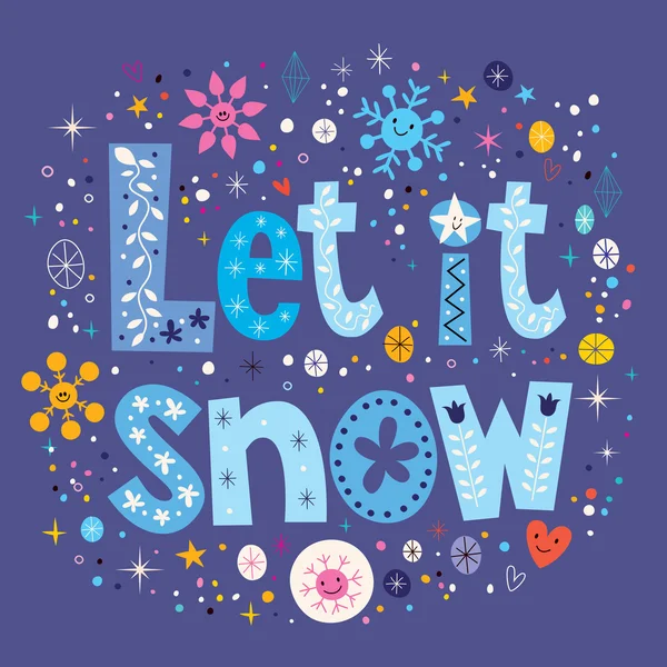 Let it snow card — Stock Vector