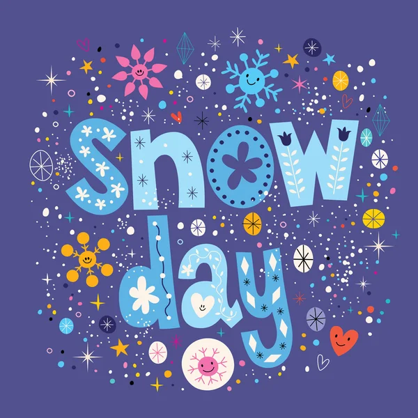 Snow day card — Stock Vector