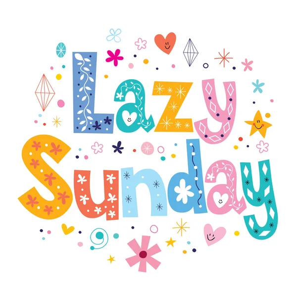 Lazy Sunday card — Stock Vector