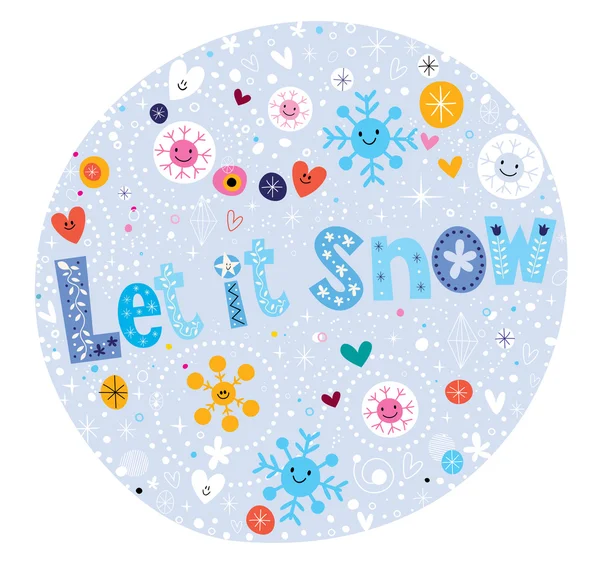 Let it snow card — Stock Vector