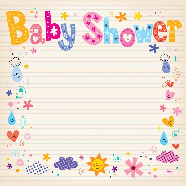 Tarjeta de invitación baby shower — Archivo Imágenes Vectoriales