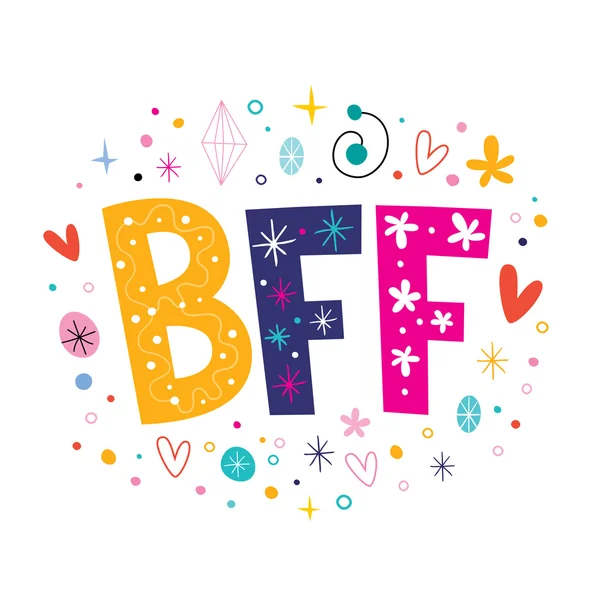 BFF - Melhores amigos para sempre — Vetor de Stock