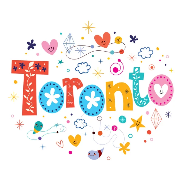 Toronto - lettrage décoratif — Image vectorielle
