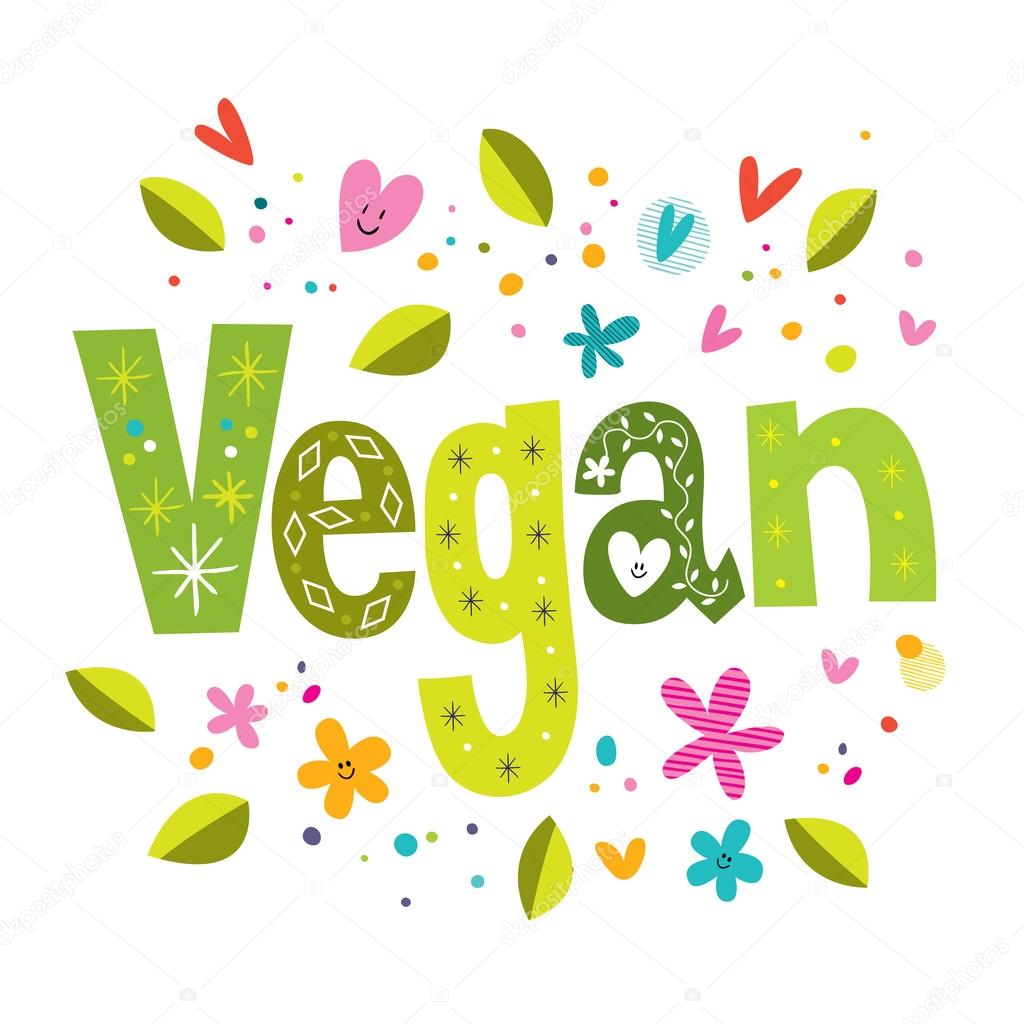Vegan - decorative type lettering design