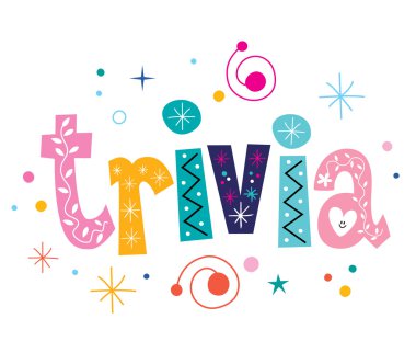 Trivia - izole kelime metin yazı dekoratif
