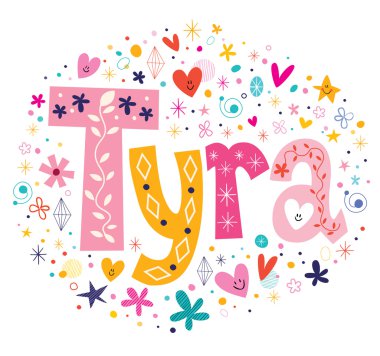 Tyra kızlar tasarım dekoratif yazı tipi adı