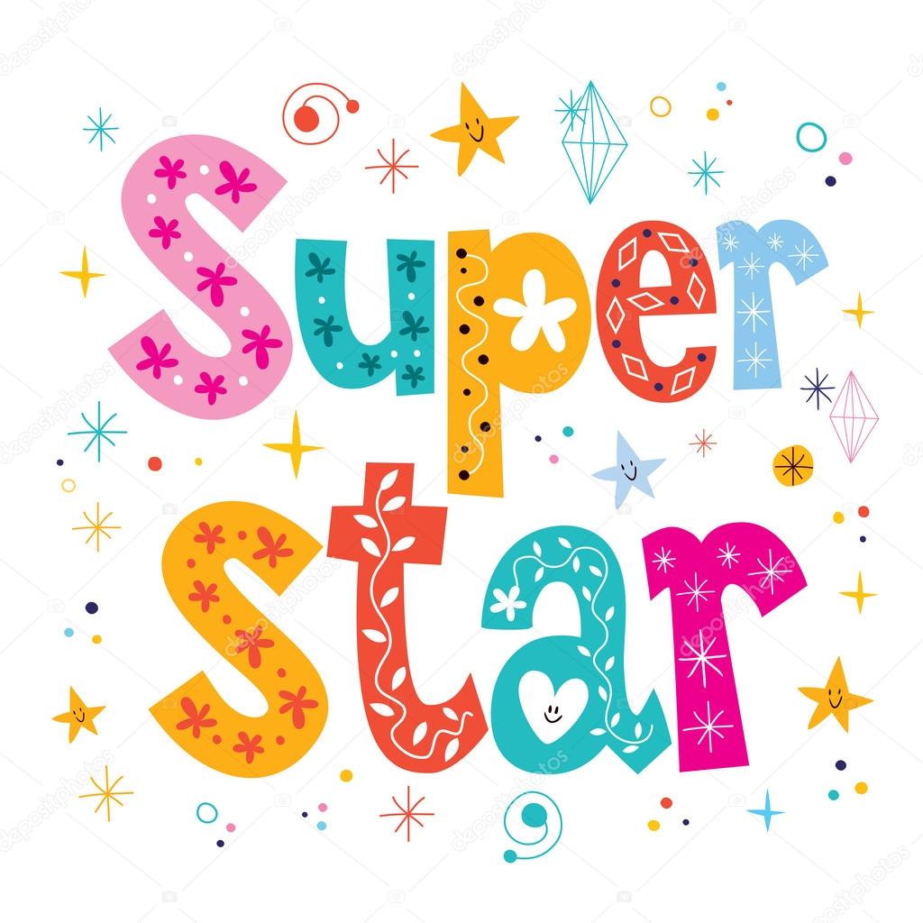 Super star - decorative lettering type design