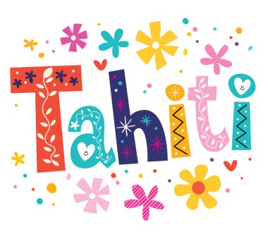 Tahiti vektör yazı dekoratif türü