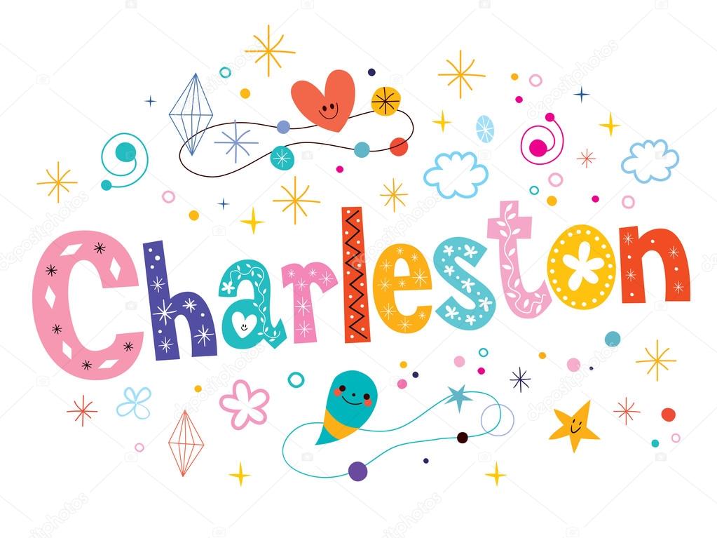 Charleston decorative type lettering text design