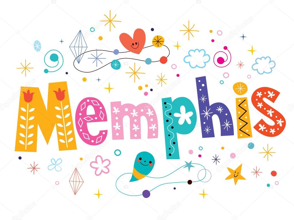 Memphis decorative type lettering text design vector illustration