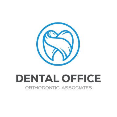 Diş Kliniği Logosu Tasarım Diş Logosu Soyut Doğrusal Dişçi Stomatolojisi