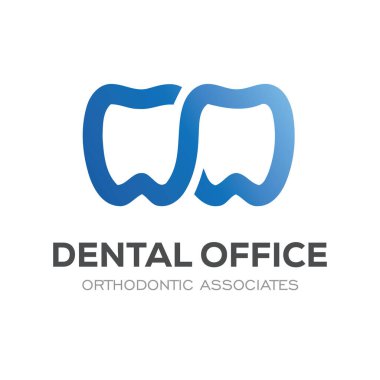 Diş Kliniği Logosu Tasarım Diş Logosu Soyut Doğrusal Dişçi Stomatolojisi