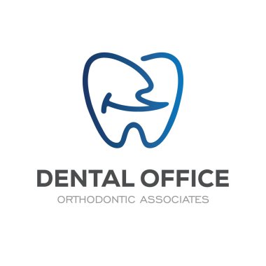 Diş Kliniği Logosu Tasarım Diş Logosu Soyut Doğrusal Dişçi Stomatolojisi