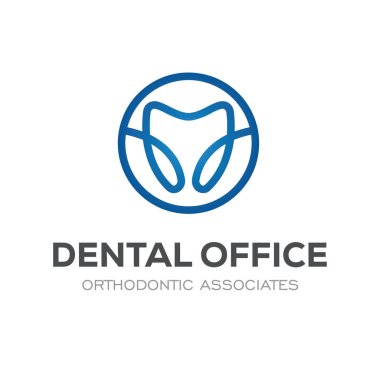 Diş Kliniği Logosu Tasarım Diş Logosu Soyut Doğrusal Dişçi Stomatolojisi