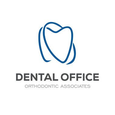 Diş Kliniği Logosu Tasarım Diş Logosu Soyut Doğrusal Dişçi Stomatolojisi