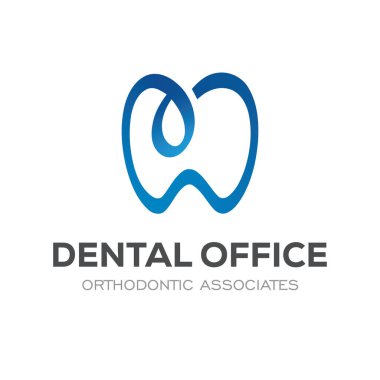 Diş Kliniği Logosu Tasarım Diş Logosu Soyut Doğrusal Dişçi Stomatolojisi