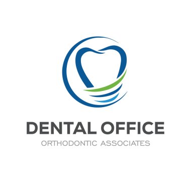 Diş Kliniği Logosu Tasarım Diş Logosu Soyut Doğrusal Dişçi Stomatolojisi