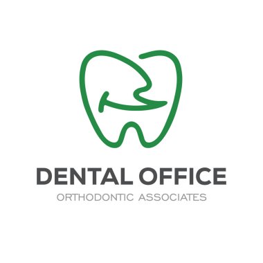 Diş Kliniği Logosu Tasarım Diş Logosu Soyut Doğrusal Dişçi Stomatolojisi