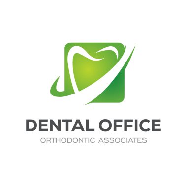 Diş Kliniği Logosu Tasarım Diş Logosu Soyut Doğrusal Dişçi Stomatolojisi