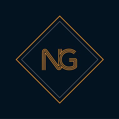 Harfler monogram simgesi logosu NG, GN, G ve N
