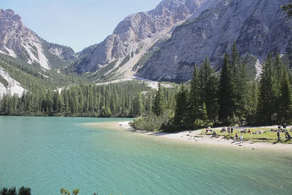 Lago di Braies — Foto Stock