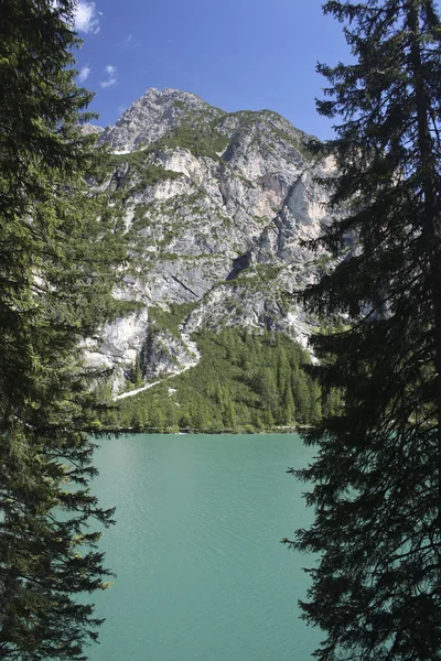 Lago di Braies — Foto Stock