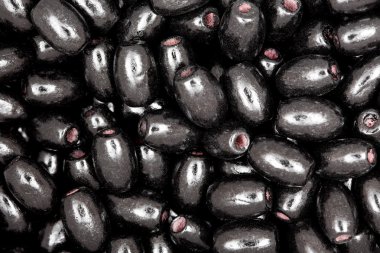 Yakın çekim siyah boncuklar. Doku.