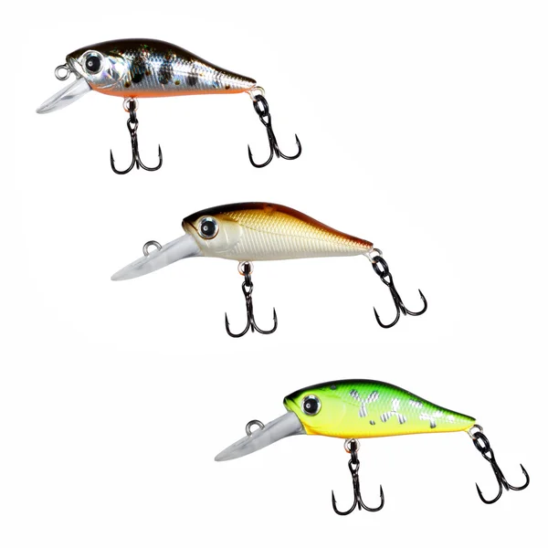 Set of different small fishing lures for catching chub and ide, — Stock Photo, Image