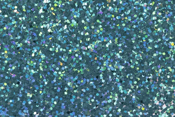 Cyan glitter for texture or background.  Low contrast photo. — Stock Photo, Image