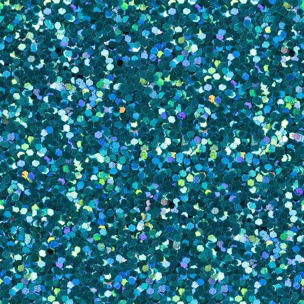 Cyan glitter for texture or background. Seamless square texture. — Stock Photo, Image