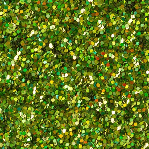 Green glitter texture. Seamless square texture. — Stock Photo, Image