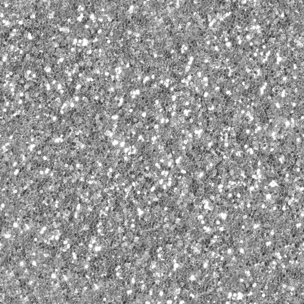Silver glitter sparkle. Background for your design. Seamless