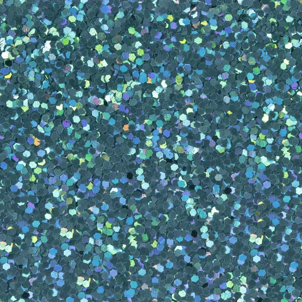 Cyan glitter for texture or background. Low contrast photo. Seamless square texture. Tile ready. — Stock Photo, Image