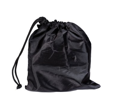 Siyah çanta üzerinde beyaz izole.