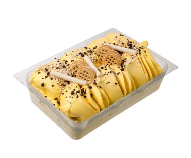 Turuncu İtalyan gelato dondurma.