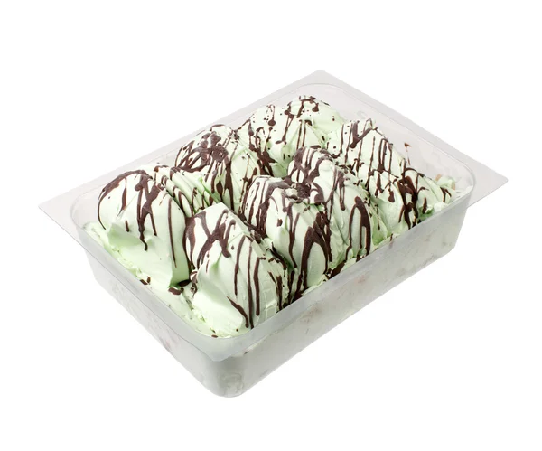 Groene Italiaanse gelato-ijs. — Stockfoto