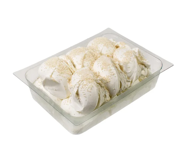 Italské gelato zmrzlinou posypeme sezamovými semínky. — Stock fotografie