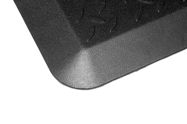 Black Rubber Mat bottom-up on white background