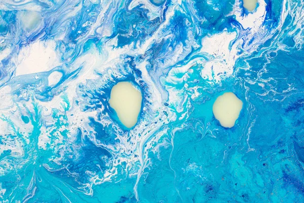 Abstrakte Malerei Hintergrund in einer frischen blauen Farbe. Mit alkoholischer Tinte gemalt. — Stockfoto