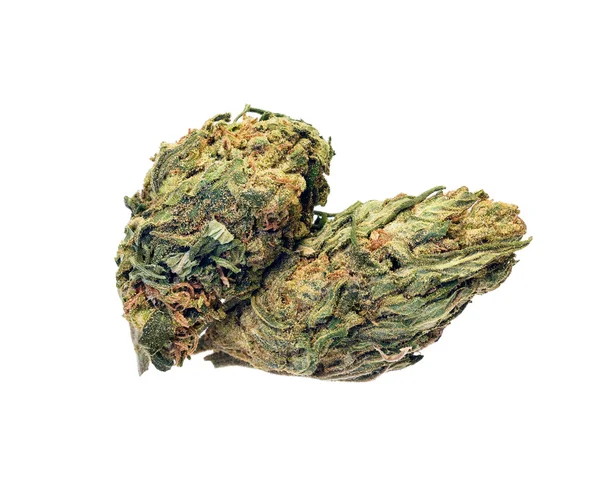 Marijuana medica isolata su sfondo bianco. Terapeutici e — Foto Stock