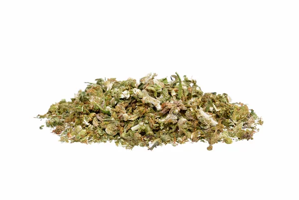 Marijuana isolata su sfondo bianco — Foto Stock