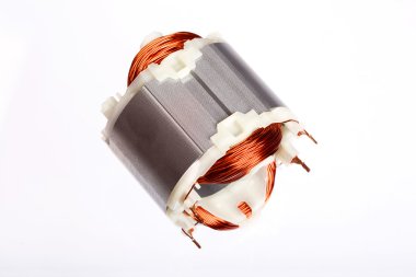 Motor içindeki bakır tel, pervane için elektrikli manyetik cihaz.