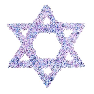 A diamond Star of David clipart